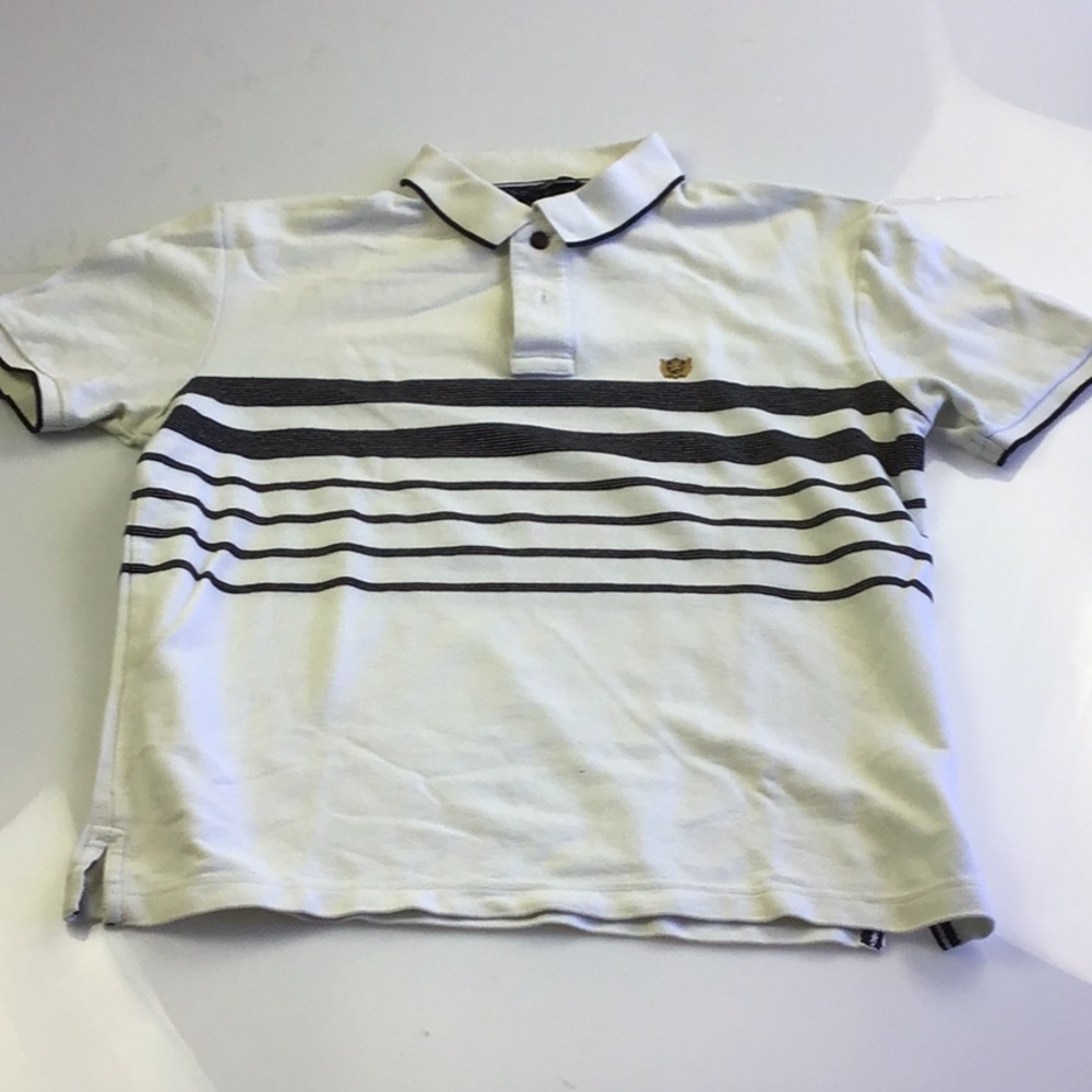 Fahrenheit men’s fitted polo T-shirt white/black size M